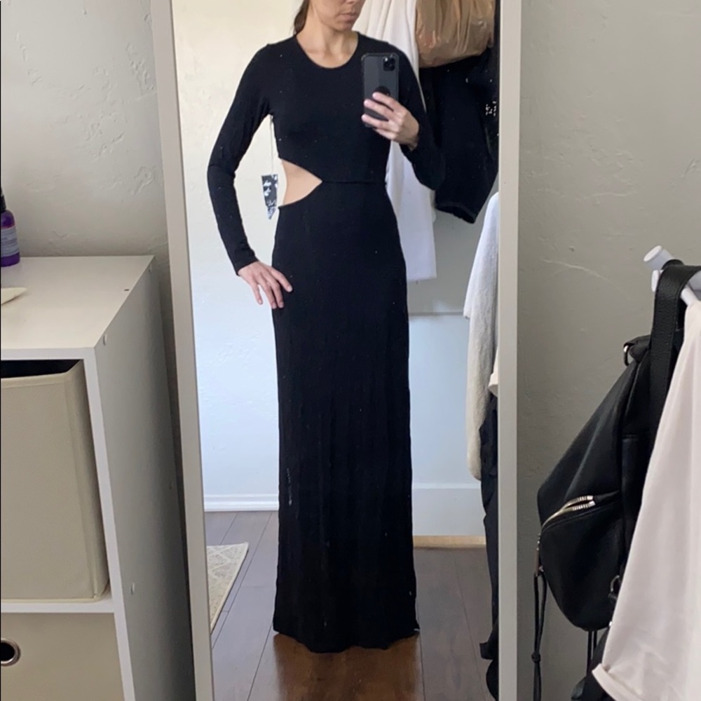 Young, Fabulous & Broke Black cut out Maxi-Dress